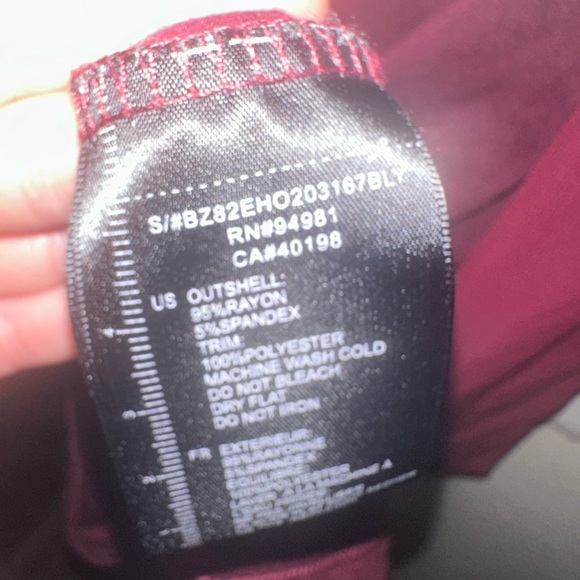 Adorable Deep Red ruffled halter top with tie around neck. Twelve by Twelve! - Picture 3 of 5